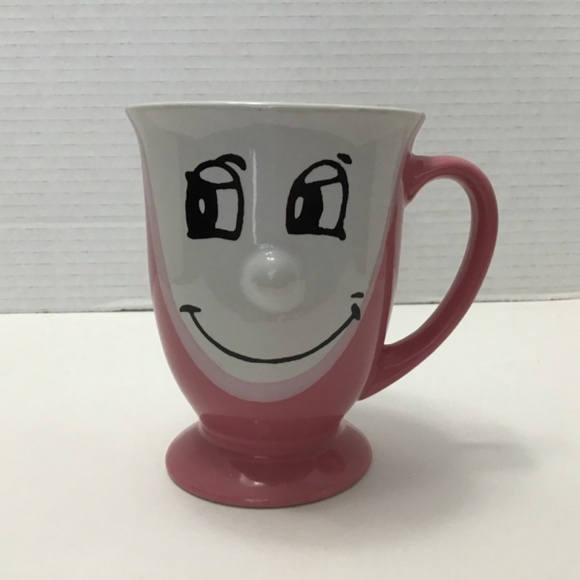 VTG Gryphon Ware Two Tone 3D Ceramic Cup Mug Morning Happy Smile Pink - Picture 2 of 8